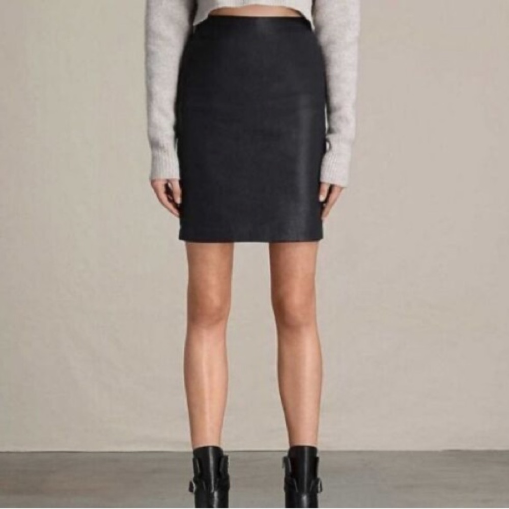 All Saints Metal Pencil Skirt S91-9